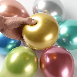 Кулька повітряна латексна 30 см (50) металік рожевий, IDEA7-DL-024 - мініатюра 6