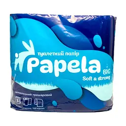 Туалетний папір Papela Big 3 шари 200 відривів 4 рулони (4820270940013)