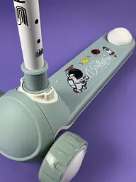 Самокат 3-х колісний Skyper SM-3190-27 з музикою та підсвіткою, світні PU колеса 125 мм, складне кермо, для дітей - мініатюра 2