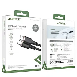Дата кабель Acefast C2-03 USB-C to USB-C zinc alloy silicone (1.2m) Black - мініатюра 5