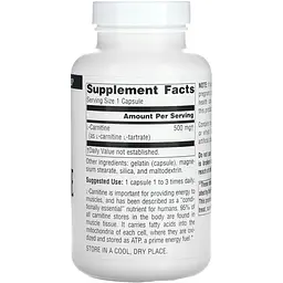 L-карнітин Source Naturals 500 мг 120 капсули - мініатюра 2