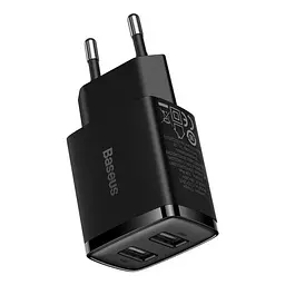 Мережевий зарядний пристрій Baseus Compact Charger 2U 10.5W Black (CCXJ010201) [74461] - мініатюра 3