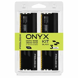 Модуль пам'яті для комп'ютера DDR4 16GB (2x8GB) 3600 MHz Onyx Black RGB Prologix (PRO16GB3600YBR4K) - мініатюра 4