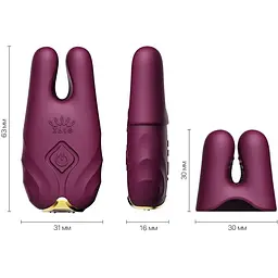 Смарт-вібратор для грудей Zalo Nave Velvet Purple пульт ДК - мініатюра 3