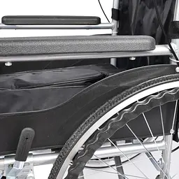 Інвалідна коляска зі вбудованим туалетом, складна з підлокітниками та підніжками, 88×66×86 см - мініатюра 7