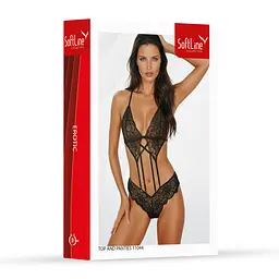 Комплект білизни Set top and panties 11044, black S - мініатюра 3