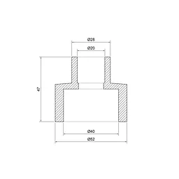 Муфта PPR Thermo Alliance 40х20 перехідна DSB104