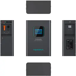 Акумуляторна батарея Marsriva LiFePO4, 25.6V/102Ah, 2.61KWH, настінна - мініатюра 5