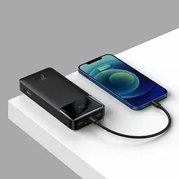 Акумулятор зовнішній Повербанк Baseus Bipow 20000 mAh 22.5W powerbank PPXD20 чорний - мініатюра 5