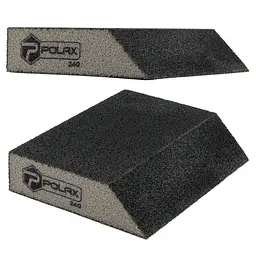 Губка шліфувальна P240 Polax кутова 110х90х25 мм (54-187) - мініатюра 3