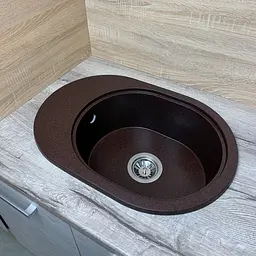 Кухонна мийка Adamant Ovale 610x420x180 mokko 647223, Коричневий - мініатюра 3