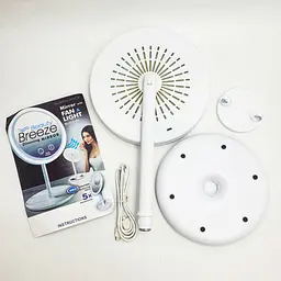 Настільне косметичне дзеркало з LED підсвічуванням та вентилятором Beauty Breeze Mirror білий - мініатюра 10