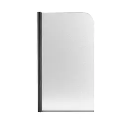 Шторка для ванни Qtap Standard BLM407513APL скло Pear 6 мм, 75x130 см, ліва, Ліва, матовий, Черный матовый