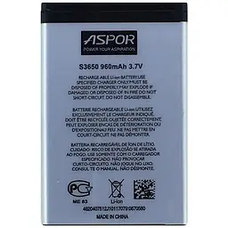 Акумулятор Aspor AB463651B для Samsung S3650/C3322/S5610