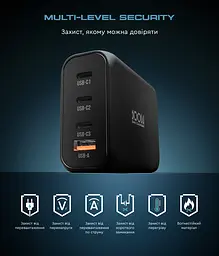 Мережевий зарядний пристрій ArmorStandart Resolute Power ARP-131 100W GaN Black (ARM70024) - мініатюра 7