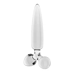 Тристоронній скляний дилдо Satisfyer Triple Crystal 1 Transparent - мініатюра 3