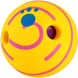Іграшка-м'яч для собак Dog Giggle Ball Toy, Large Жовтий з рожевим
