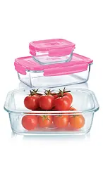 Набір контейнерів з сумкою скло Luminarc Pure Box Active 3 шт (P9972)