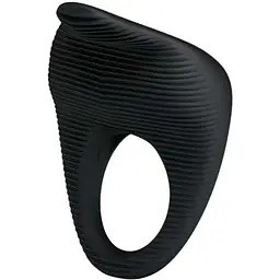 Ерекційне кільце Pretty Love Thimble Vibrating Cock Ring 6 см чорний