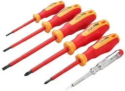 Викрутки VDE діелектричні, PH, PZ, CrV, набір 6шт Tolsen hoz0014130