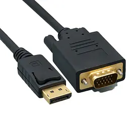 Кабель DisplayPort M - VGA M, 1.8м чорний - мініатюра 2