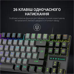 Клавіатура GamePro MK100B Blue Switch LED USB Black [MK100B] [111027] - мініатюра 5