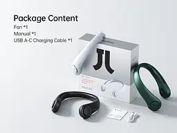 Вентилятор Jisulife Neck Fan Life3 FA14 Green - мініатюра 10