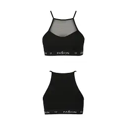 Спортивний топ із прозорою вставкою Passion PS006 TOP black L - мініатюра 2