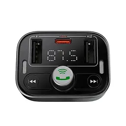 АЗП з FM-модулятором Baseus S-09 Pro Series Car FM Transmitter Cluster Black - мініатюра 6