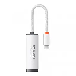 Адаптер - зовнішня мережева карта Baseus Lite Series Type-C to RJ45 LAN Port (100Mbps) WKQX000202 білий - мініатюра 2