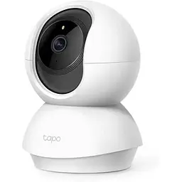 IP-камера TP-Link Tapo C200 біла 2 Мп(1920x1080/15 fps) 1/2.8"CMOS H.264 f/2.4 f=4 мм Wi-Fi (2.4 GHz) кут огляду до 360°/114° по горизонталі/вертикалі день/ніч ІЧ-підсвічування 850 нм до 9 м двосторонній аудіозв'язок microSD iOS 10+/Androi