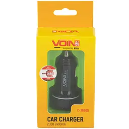Автомобільний зарядний пристрій Voin 2USB 12/24V - 5V 2.4A (C-36208) - мініатюра 6