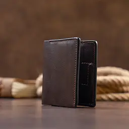 Чоловічий шкіряний гаманець GRANDE PELLE 9х10х1 см acs0016024 - мініатюра 7