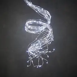 Роса пучок 3 метри 20 ниток Niki Light кінський хвіст з пультом керування 600 Led гірлянда для ялинки на 8 режимів холодний білий - мініатюра 7