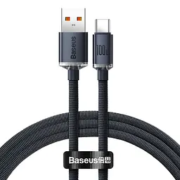 Кабель Baseus Crystal Shine Series Fast Charging Data Cable USB to Type-C 100W 1.2m Black