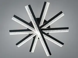 LED-люстра Diasha MX3068/5BK 70W, 5 світлових планок, 3 кольори світла, Ø61 см, настінний вимикач - мініатюра 2