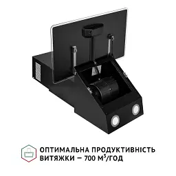 Витяжка декоративна похила Perfelli VICCO 6HM NERO - мініатюра 6