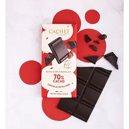 Шоколад чорний Cachet Extra Dark 70% какао 100 г - мініатюра 2