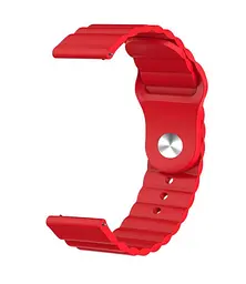 Ремінець BeWatch для Amazfit BIP/Bip Lite/Bip U/Pro/Mini/GTS/GTS 2 (E)/GTR 42мм силіконовий 20 мм Wave Червоний (1010704) - мініатюра 3