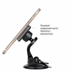 Універсальний автотримач ColorWay Dashboard-1 (360 rotation) magnetic Gray (CW-CHM06-GR) - мініатюра 5