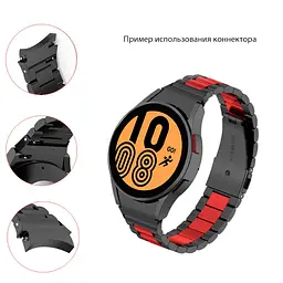 Перехідник до Samsung Galaxy Watch 5 Pro для ремінця 20мм (2 шт + 2 шпильки) - сріблястийширина кріплення 20ммWatchbands (WB000K2PS5) - мініатюра 4