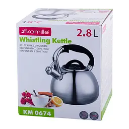 Чайник зі свистком Kamille KM-0674 2,8 л - мініатюра 5