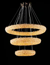 Підвісна світлодіодна кришталева люстра Splendid Ray L6356/800+600+400/3 LED, золото, 164 Вт, від 20-30 м² - мініатюра 5