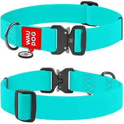 Нашийник для собак Waudog Waterproof водостійкий з QR-паспортом світиться в темряві Розмір XXL