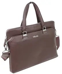 Жіночий діловий портфель з екошкіри Villado Коричневий - мініатюра 2
