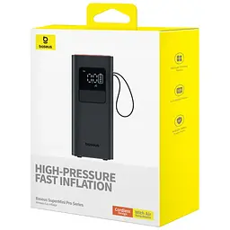 Автомобільний насос Baseus SuperMini Pro Series Wireless Car Inflator (C11159300111-00) Cluster Black - мініатюра 6