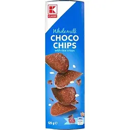 Шоколадні чіпси K-CLASSIC Schoko-Chips Wholemilk 125g