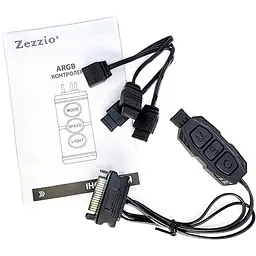 Контролер Zezzio ARGB 3-Pin 5V/SATA Zezzio ARGB controller Sata - мініатюра 3