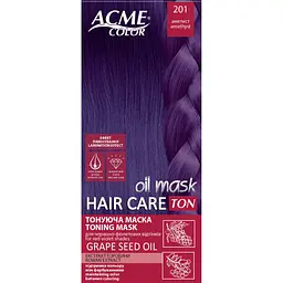 Тонуюча маска для волосся ACME-COLOR Hair Care TON oil mask № 201 Аметист