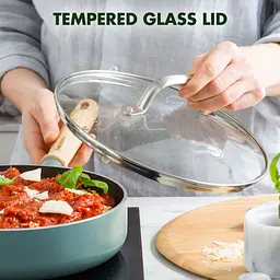 Сотейник GreenPan Mayflower з кришкою 24 см 2.6 л блакитний (CC001682-001) - мініатюра 6